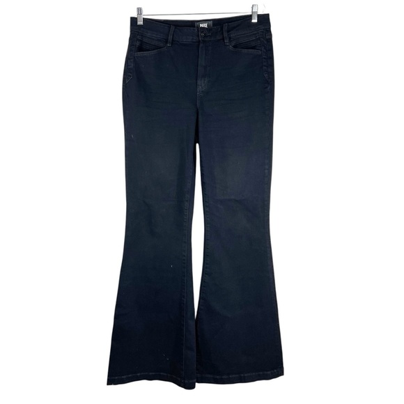 PAIGE Genevieve Dark Indigo Flare Jeans High Waisted 32 Long inseam - Picture 6 of 9